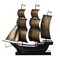 Vintiquewise Nautical Home Decor Metal Sailboat Centerpiece Ship Decor Desktop Decoration, Natural QI004320-N - alternate 1